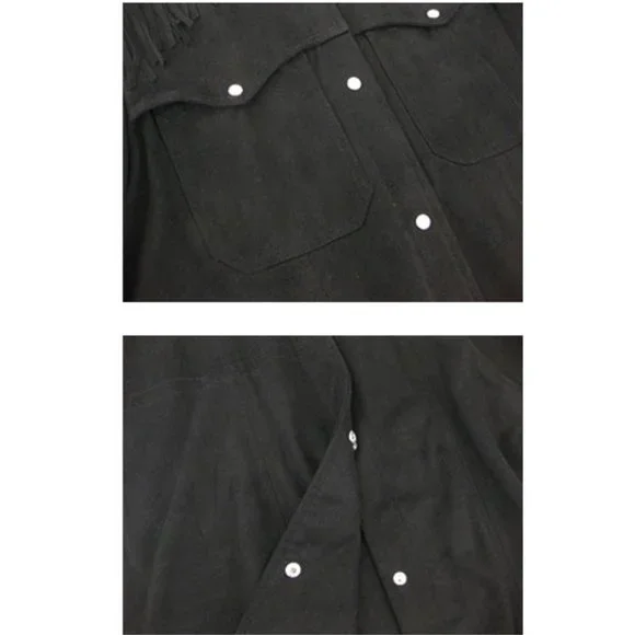 ZARA black suede shirt coat - Picture 4 of 11